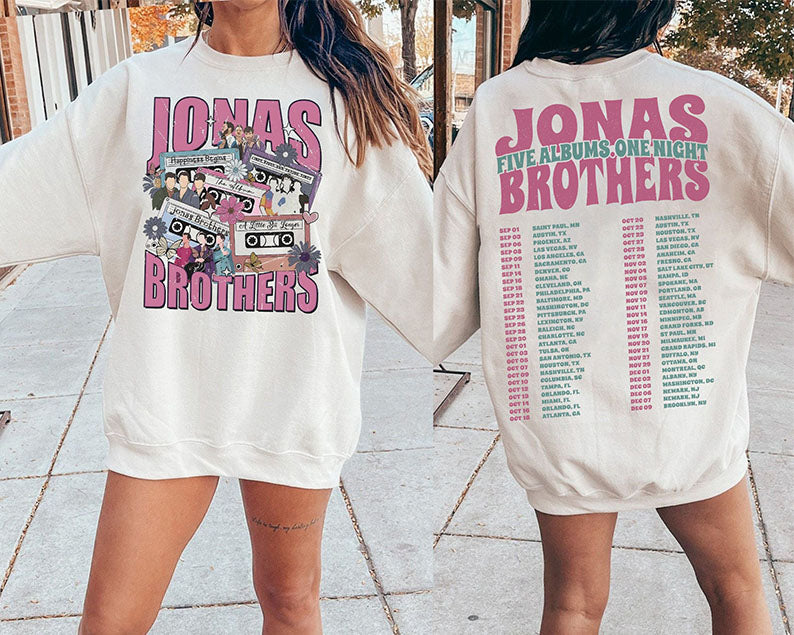 Jonas Concert 2023 Retro Double Sided Sweatshirt