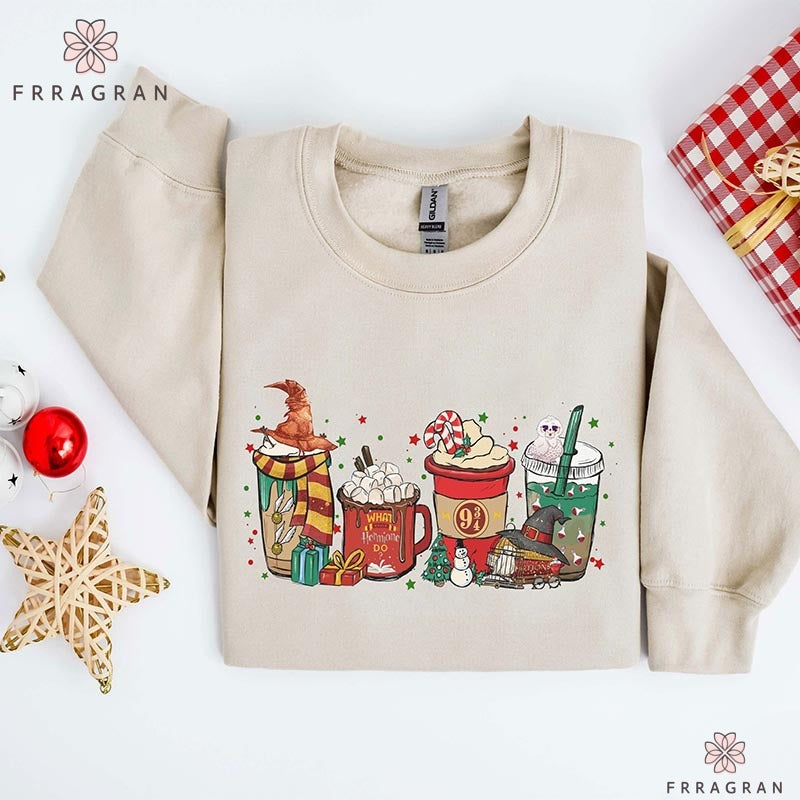 Magic Harry Coffee Latte Christmas Sweatshirt