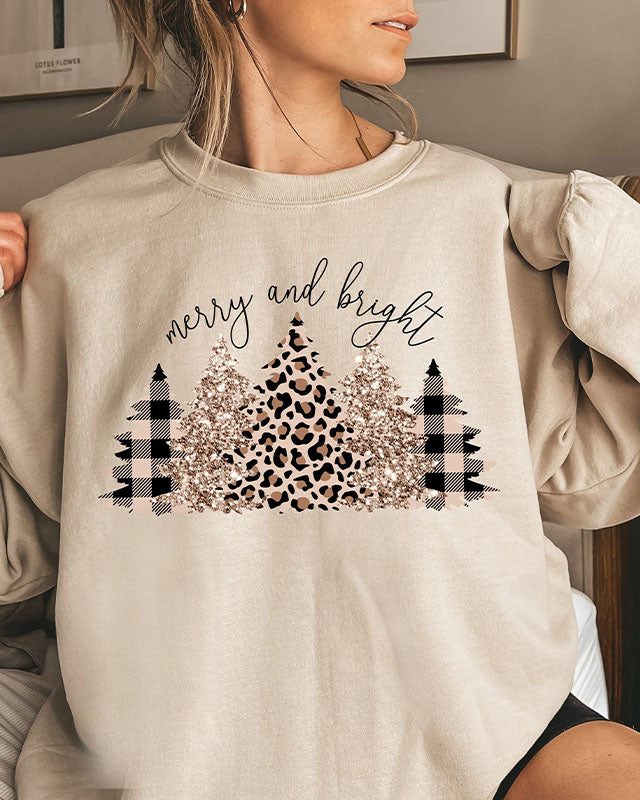 Christmas Tree Casual Print Sweatshirt